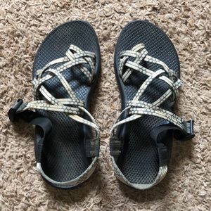 Black and White Chacos